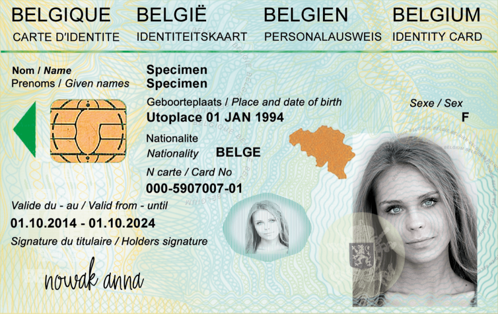 Belgian id card