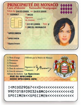 monaco identity card